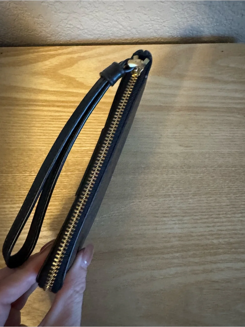 Coach Brown & Black Signature Wristlet
